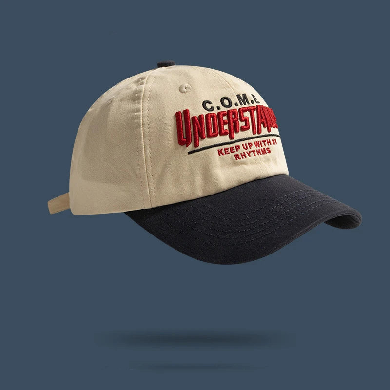 New Big Head Sports Hat Women Versatile Embroidery Contrasting Baseball Cap Men Outdoor Leisure Sunshade Adjustable Hip-hop Hat Zpaxo C