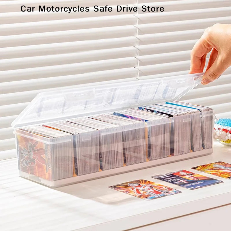 Clear Plastic Compartmentalized Organizer Box Large Capacity Game