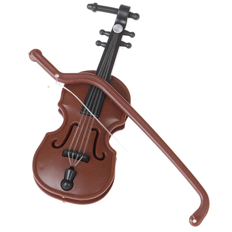 ▶Dollhouses Mini Violin Model Miniature Musical Instrument Decoration Accessories Zpaxo 1Set