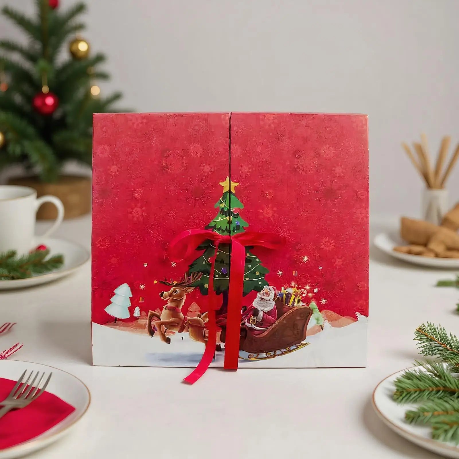2025 Christmas Advent Calendar Empty Box 24 Days Countdown Printed