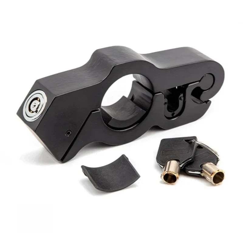 Motorcycle Bicycle Handlebar Lock Heavy Duty Steel Anti-theft ATV Zpaxo Black