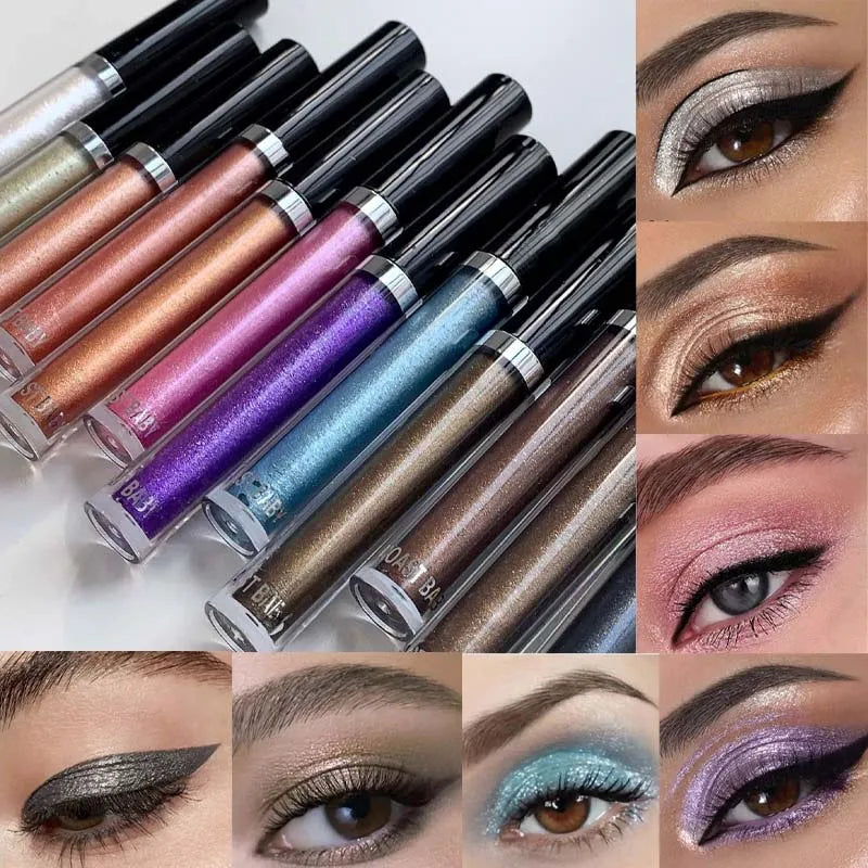 12 Liquid Eyeshadow Pearlescent Long-lasting Glitter Eyeliner
