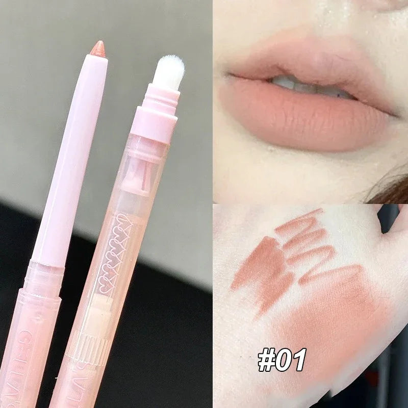8 Colors Double Headed Lip Liner Waterproof Matte Lipstick Pencil Zpaxo 01