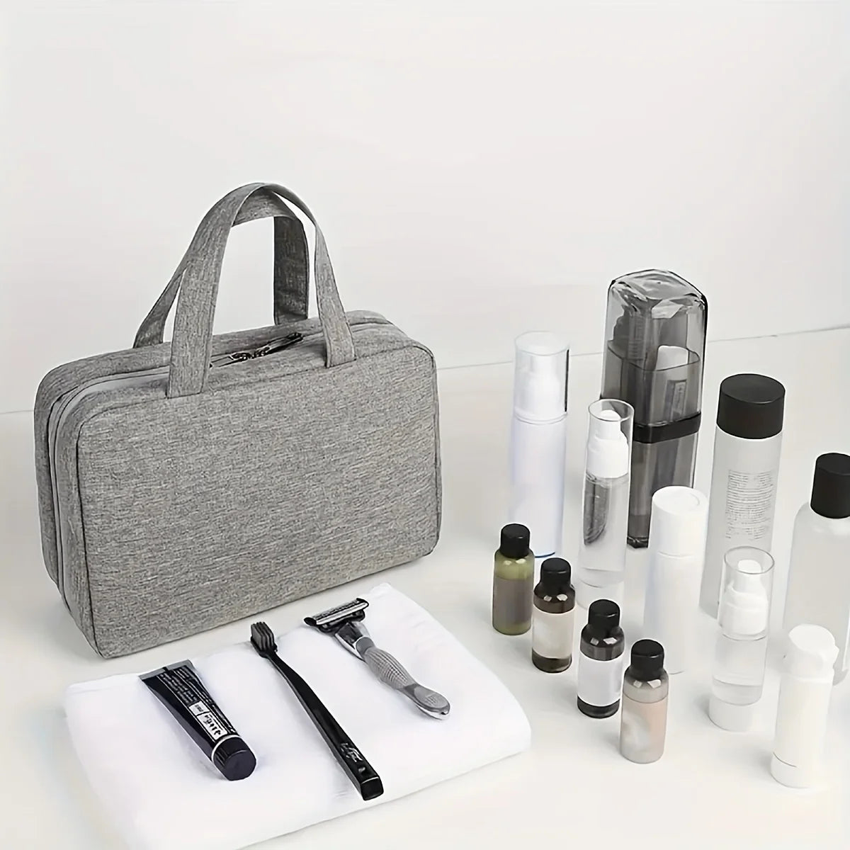 Large Hanging Hook Toiletry Bag Folding Handbag Trave Makeup Cosmetic