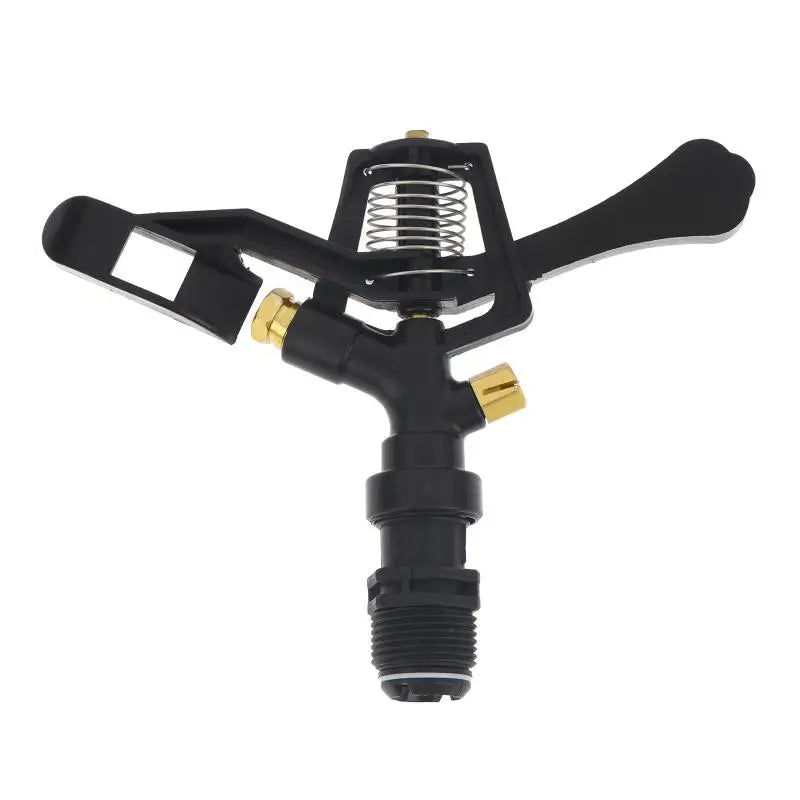 34 Inch Male Thread Plastic Double Spray Nozzle 360 Degree Rotating Sprinkler for Lawn Garden Irrigation Coverage Zpaxo Black