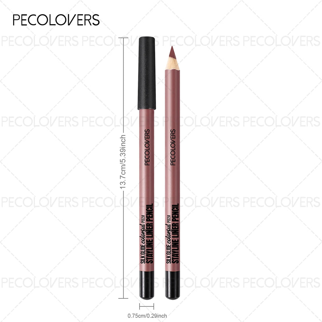 1PC Matte Lip Liner Long-lasting, Brown, Purple, Pink Series, Waterproof Lipstick Lip Liner Women'S Lip Cosmetics Zpaxo