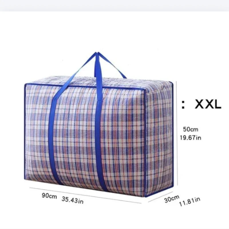 Extra large hand-held folding travel bag thickening large capacity waterproof luggage storage bag, moving packing woven bag Zpaxo XXL