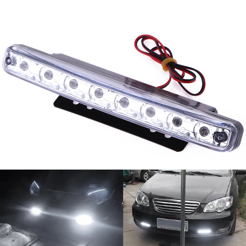 Universal Waterproof 8LED Car Motorcycle Daytime Running Light Lamp Zpaxo