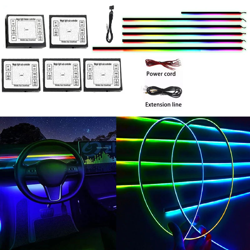 LED Symphony RGB Ambient Light Acrylic Strip Indoor Atmosphere APP