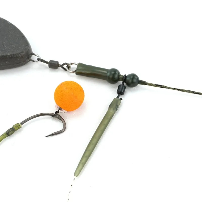 Hirisi 68CM Total Length 3PCS/PACK Carp Fishing Lead Core With Helicopter Rigs Braided Fishing Line For Carp Fishing Accessories Zpaxo