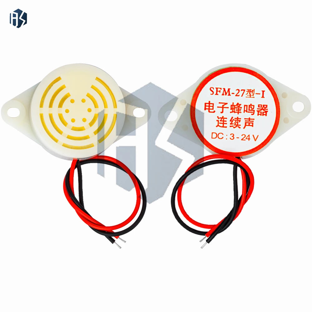 95dB Loud DC Active Buzzer Module (SFM-27): 3-24V Alarm Beeper Compatible for Arduino/MCU/PCB Zpaxo