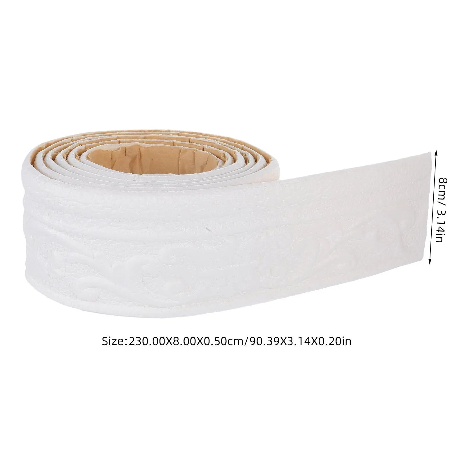 Waterproof Self-adhesive Wall Sticker Wide Beige 3D Decorative