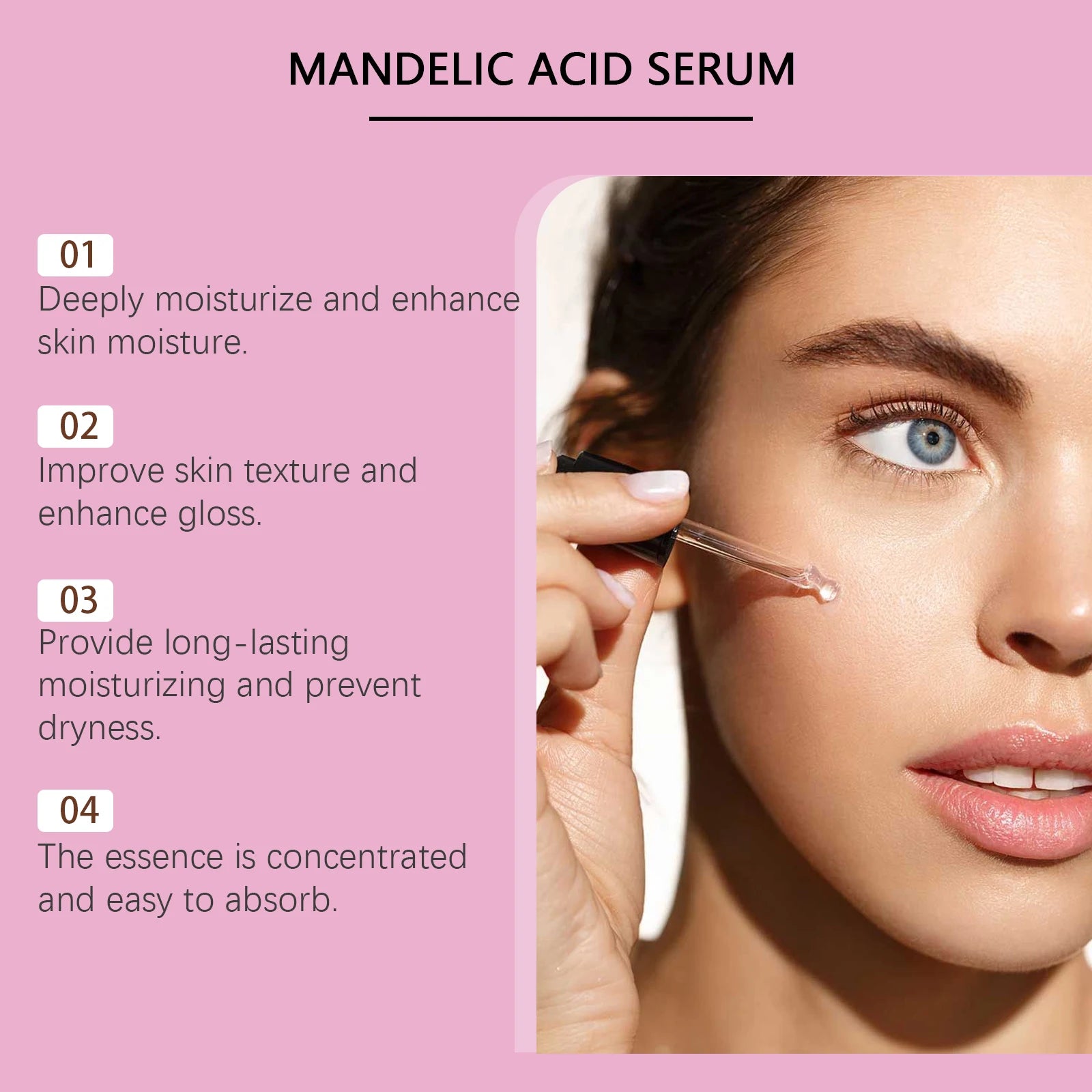 West Month Mandelic Acid Essence Facial Mild Moisturizing Moisturizing Essence Mild Exfoliation, Promote Cell Renewal 1 OZ Zpaxo