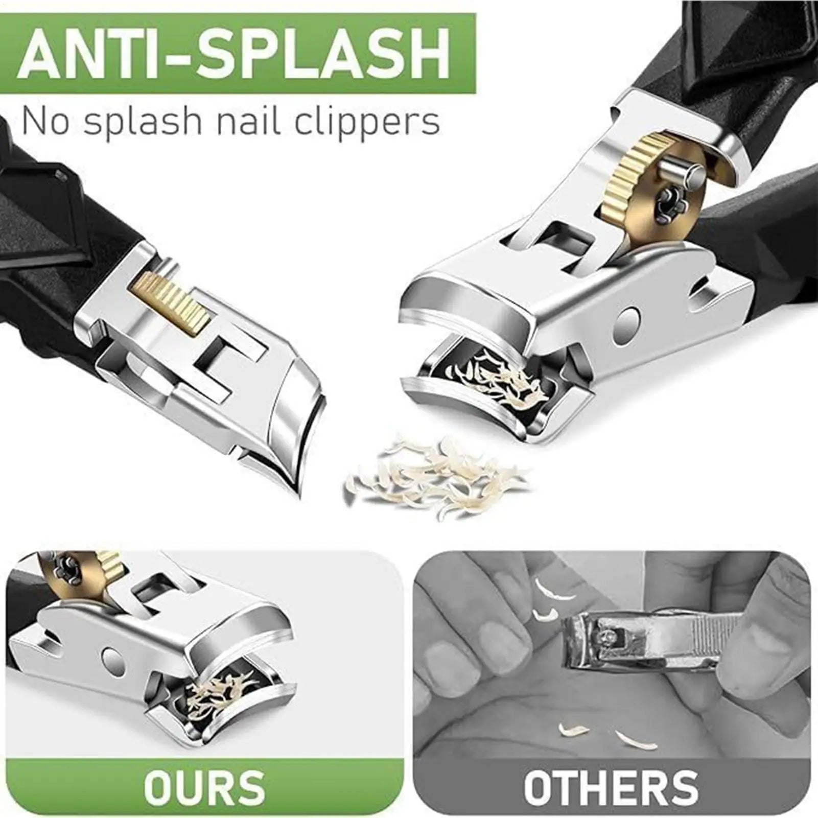 45° Slant Edge Nail Clipper – Wide Jaw Stainless Steel Trimmer Nail Clipper Trimmer Zpaxo