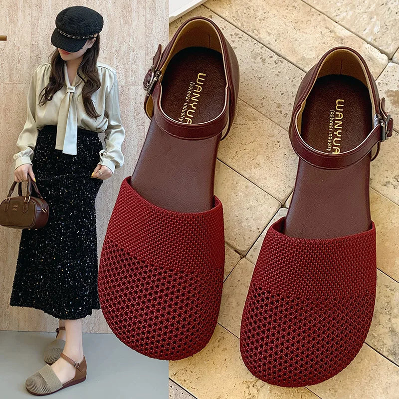 Sandals 2026 Spring Summer Handwoven Versatile Women's Retro Literary