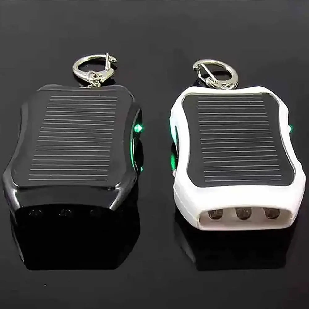 3 LED Light Solar Keychain Universal USB Output Mini Lights Emergency Zpaxo