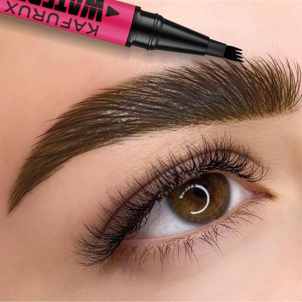 3-color Waterproof Eyebrow Pen Microblading Pencil 4 Split Head