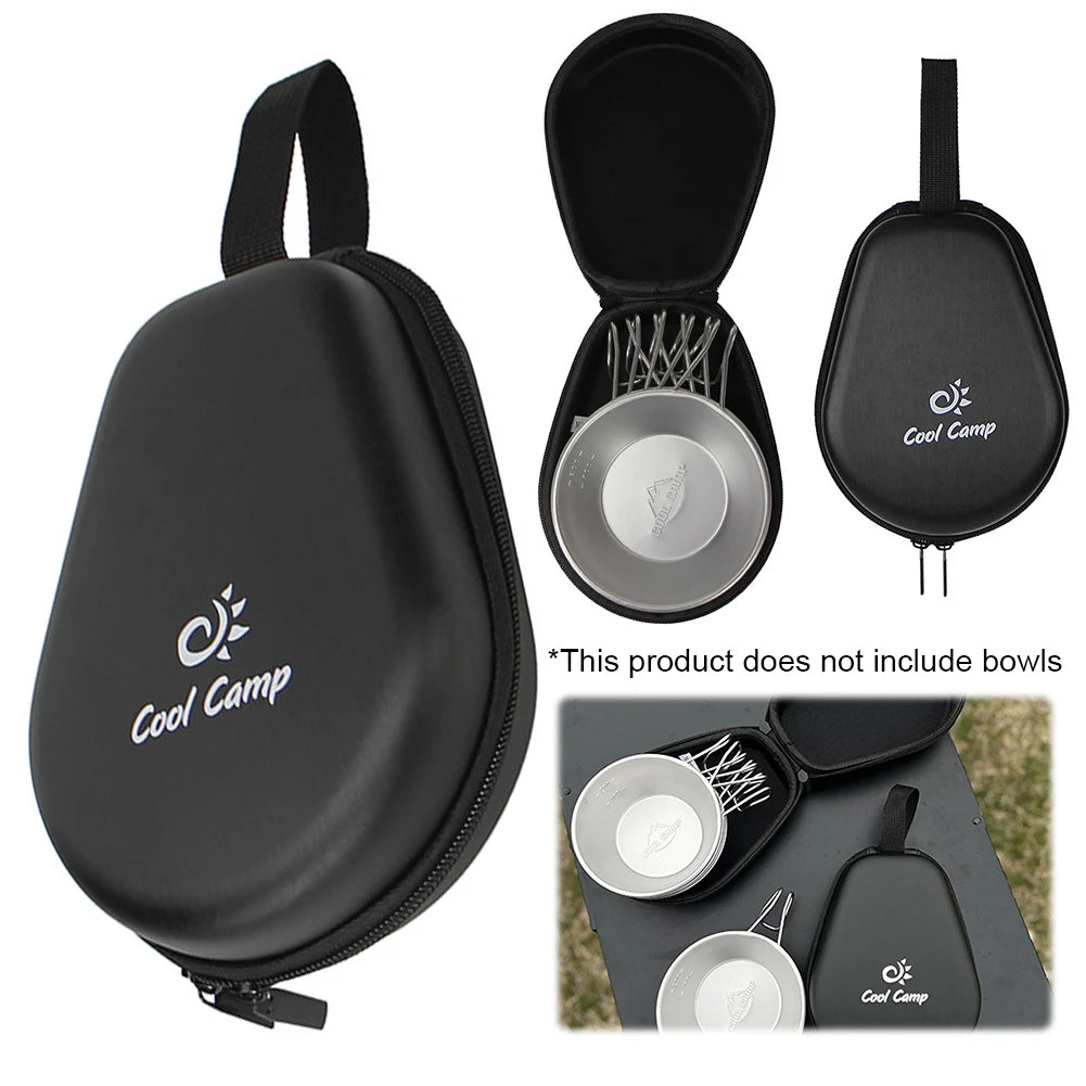 Outdoor Cutlery Box Shockproof Dishes Bowl Storage Pouch