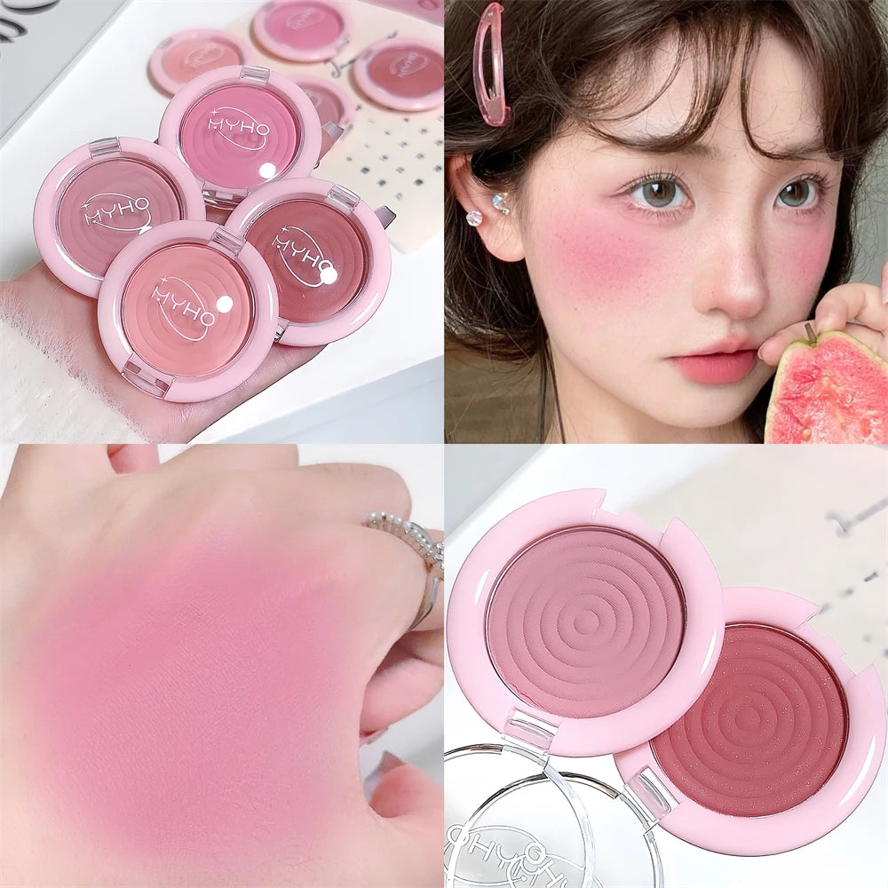Monochrome Blush Swirl Contour Powder Matte Cosmetics Vitality Girl Zpaxo