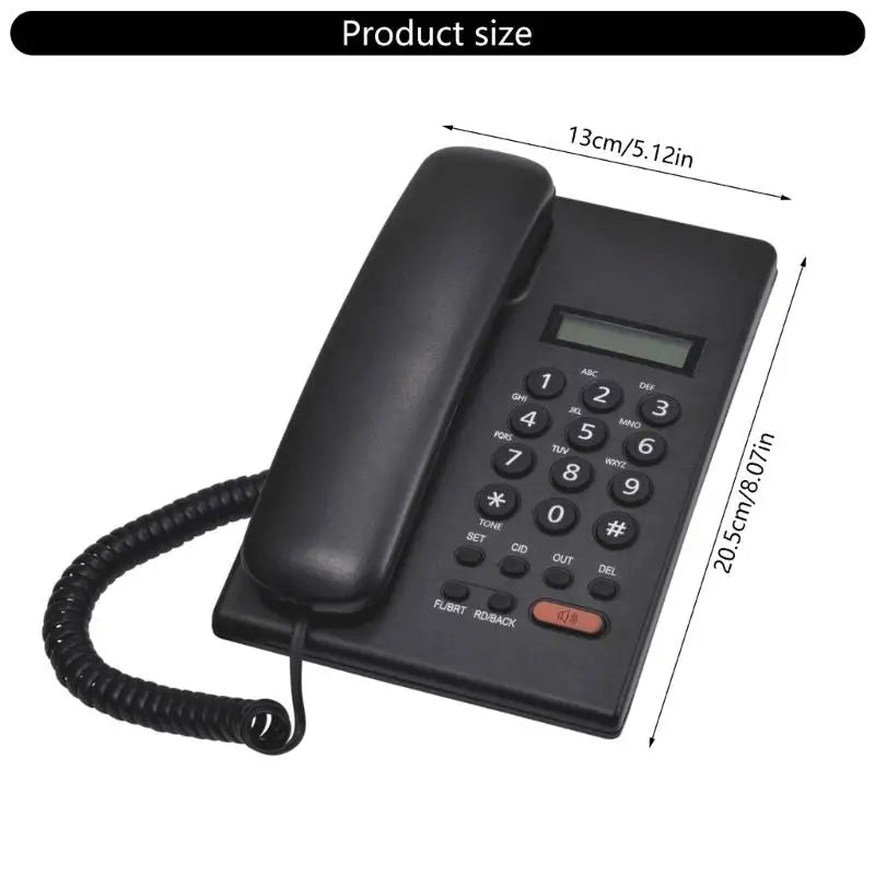 652F Corded Phone Landline Home Telephone Call Display Zpaxo