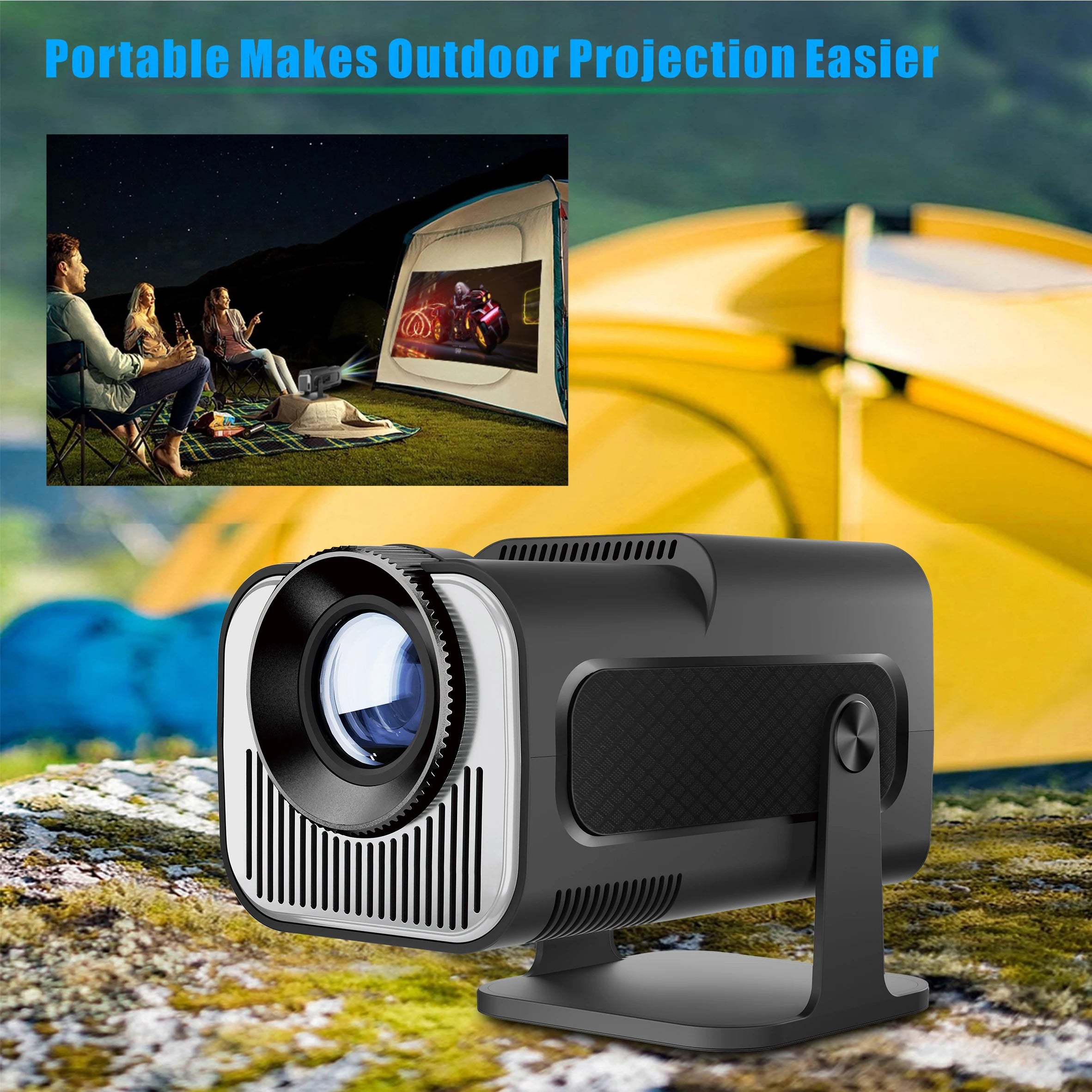HY320 Mini Projector Android11 H713 Wifi6 320ANSI Native 1280 720P Zpaxo