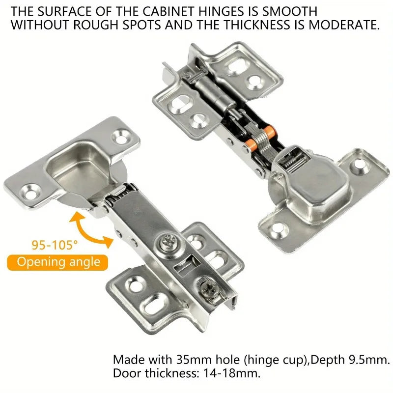 Cupboard Hinges Full Overlay Soft Close Cold Rolled Steel 95 105