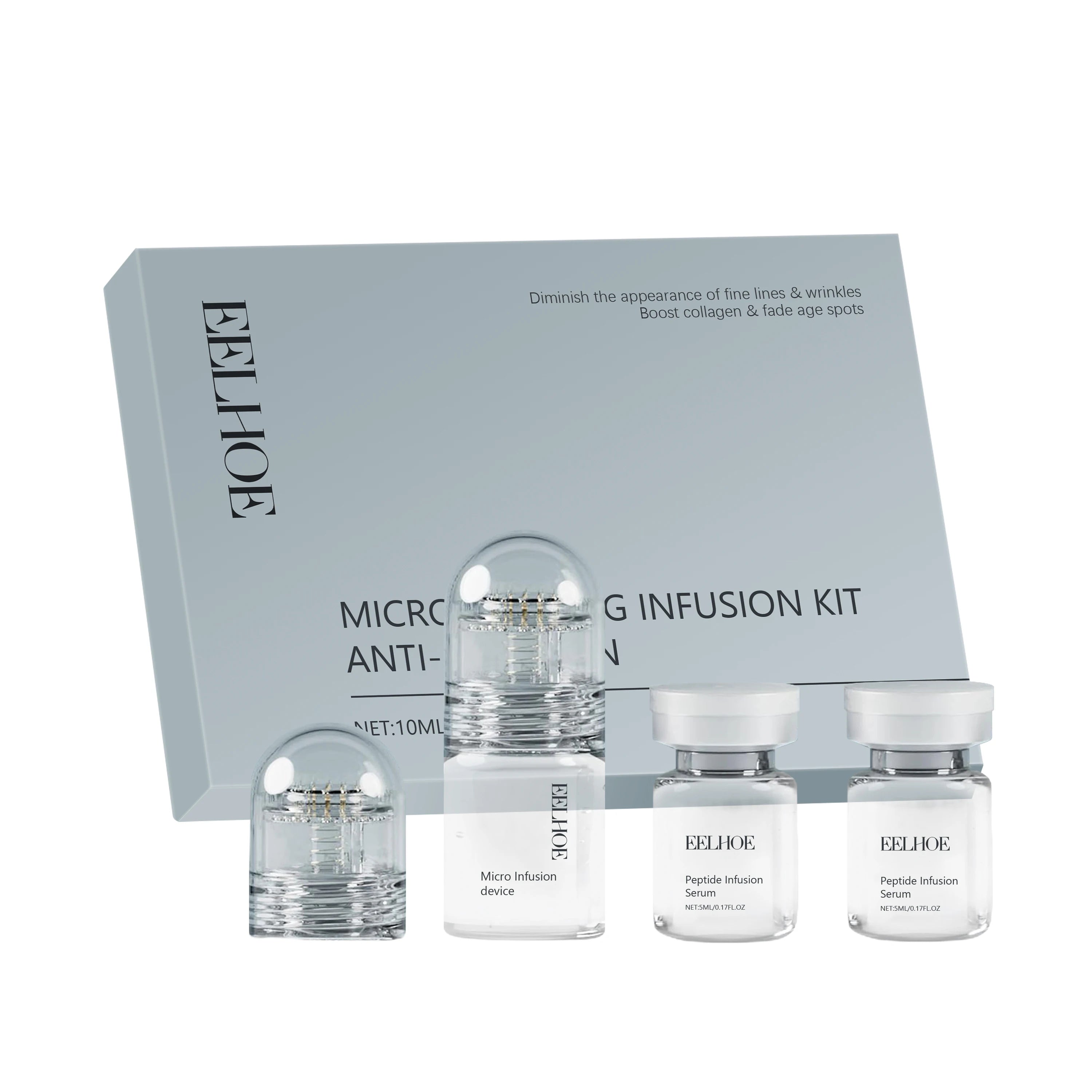 Eelhoe Hyaluronic Acid Microneedling Facial Serum Kit – Firming Facial Serum Kit Zpaxo 1 Set