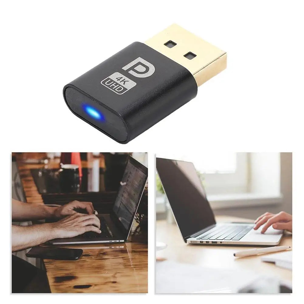 4K DisplayPort Dummy Plug – EDID Headless Virtual Display Adapter Display Adapter Zpaxo