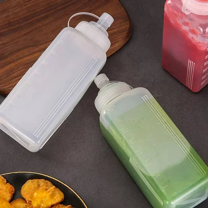 Large Squeeze Sauce Bottle – Kitchen Condiment Dispenser Condiment Squeeze Bottle Zpaxo