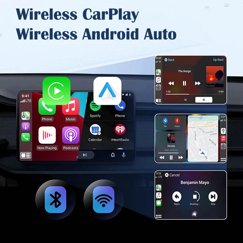 Mini Wireless Carplay Adapter Plug Play Android Auto 5GHz Wifi Stable Zpaxo