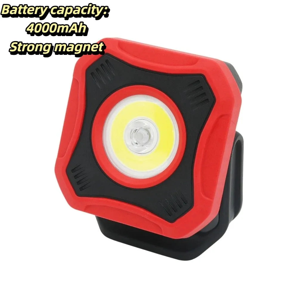 Bright Illumination Rechargeable LED Work Light Stable Vehicle Zpaxo Red