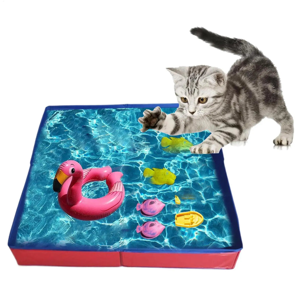 Dog Kids Pool PVC Folding Pet Swimming Non-inflatable Foldable Wading