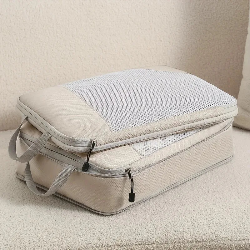 3-piece Travel Compression Packing Cube Bag Luggage Organizer