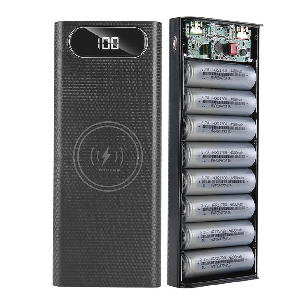 8x21700 Flashlight Battery Charger Box Power Bank Holder DIY Shell Case Dual USB 21700 Battery Shell Storage Organize Zpaxo