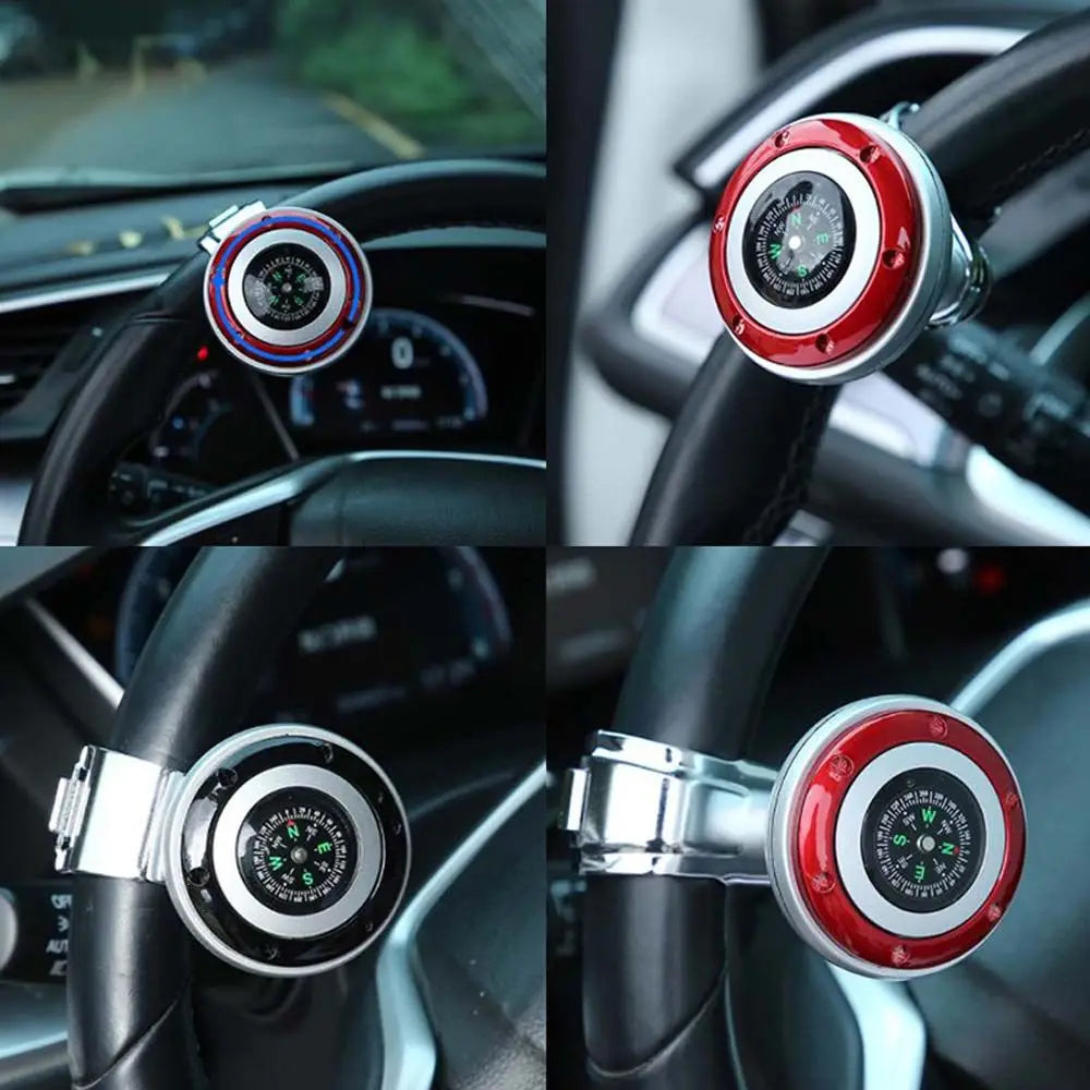 Turning Durable Car Accessories 360 Degree Rotation With Compass Steering Wheel Booster Ball Booster Power Handle Spinner Knob Zpaxo