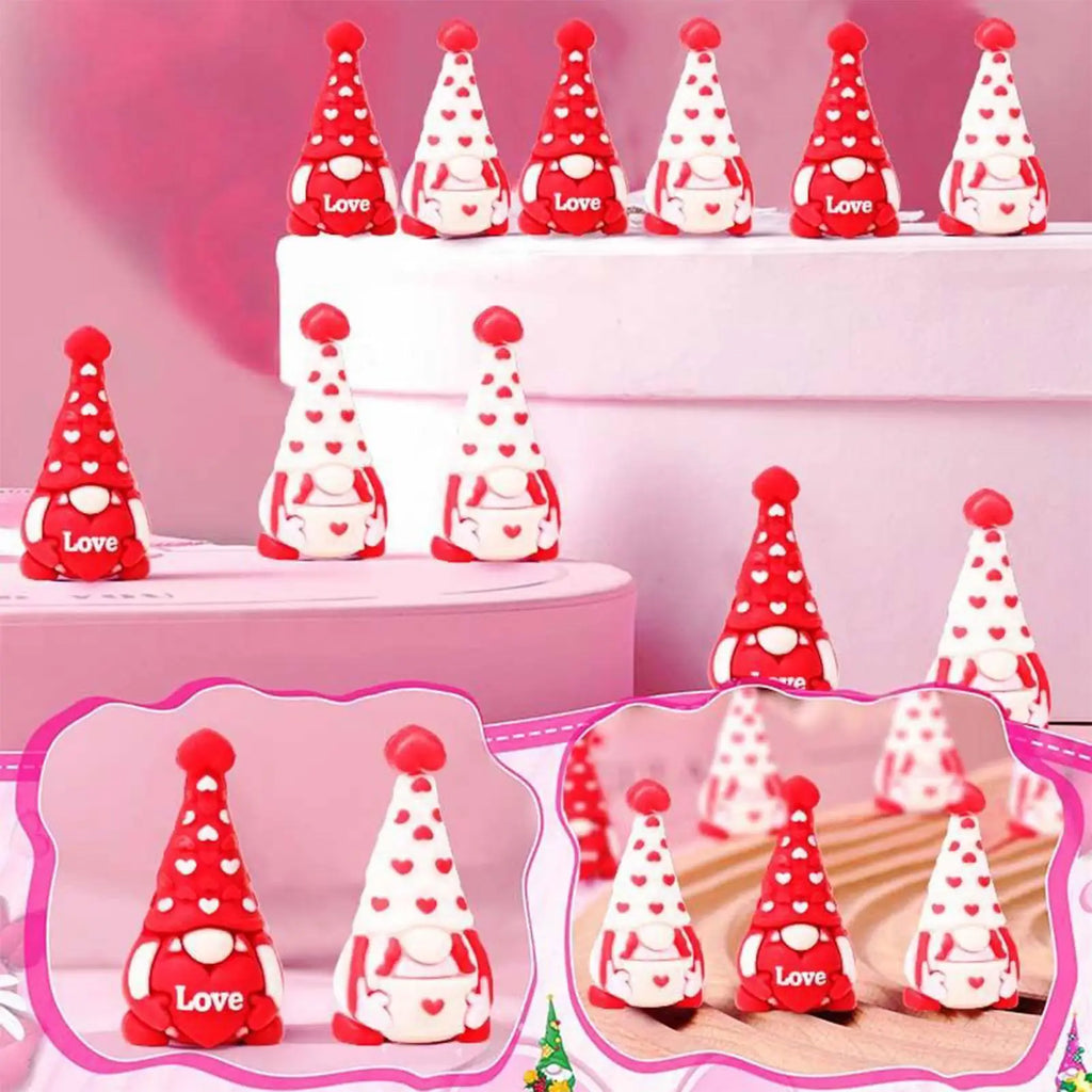 Valentines Gnomes Decor 30 Heart Mini Figurines Holiday Decorations