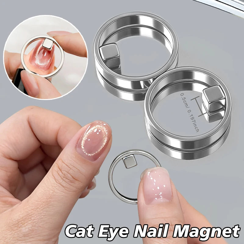 New Circular Cat Eye Nail Magnet Strong Nail Art Magnetic Gel Polish Guide Tool DIY Magnetic Nail Helper Manicure Design Zpaxo