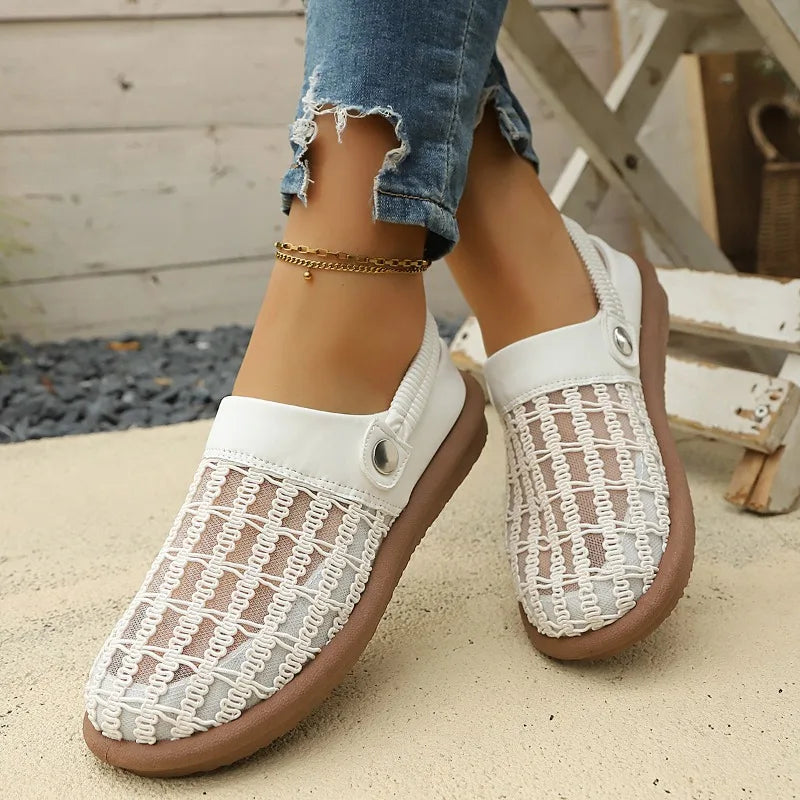 Women's Fish Mouth Closed Toe Comfortable Vintage Sandals Women Mesh Zpaxo