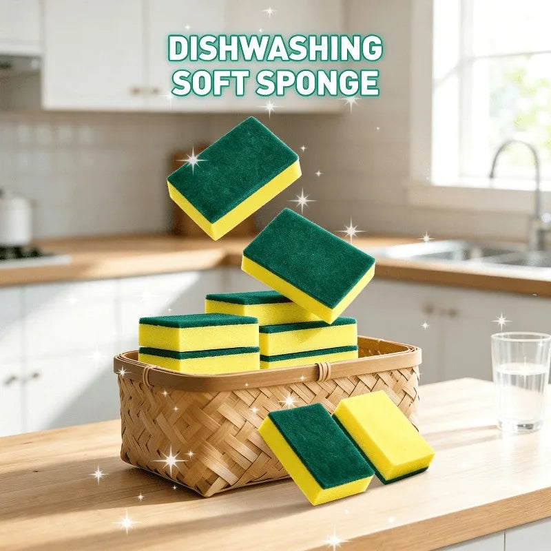 Dish Sponges Washable and Reusable for Cleaning A Kitchen Sink with Stains Highly Absorbent Double-sided Rust Sponges Cleaning Zpaxo