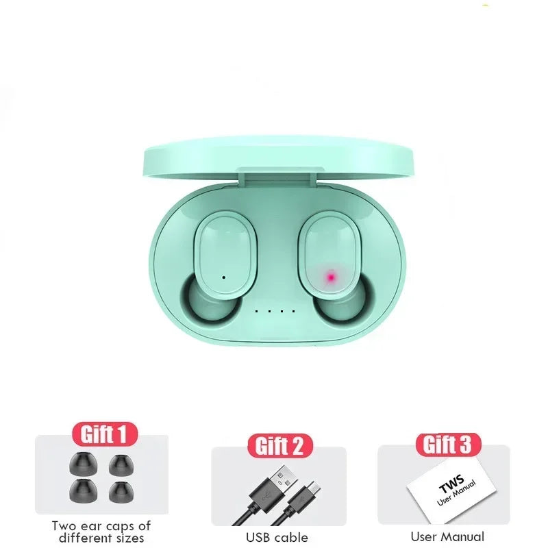 A6S TWS Headphones Wireless Bluetooth Sports Stereo Suitable Android Zpaxo Green A6s