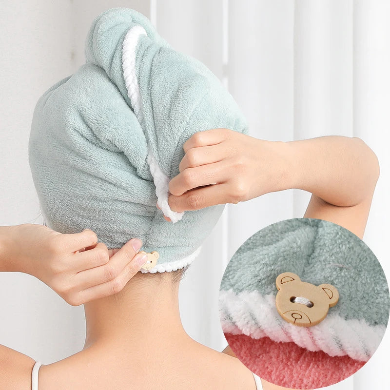 Hair Quickly Dry Towel Women Swimming Care Wrap Adult Bathroom Zpaxo