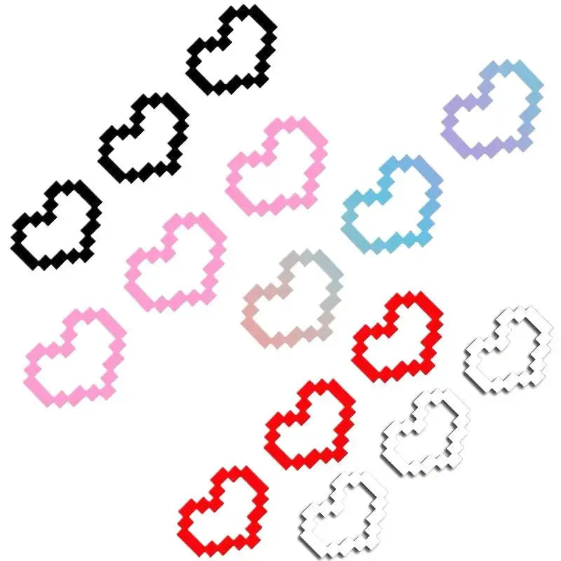 Mosaic Pixel Heart Car Sticker – Waterproof Headlight Decal