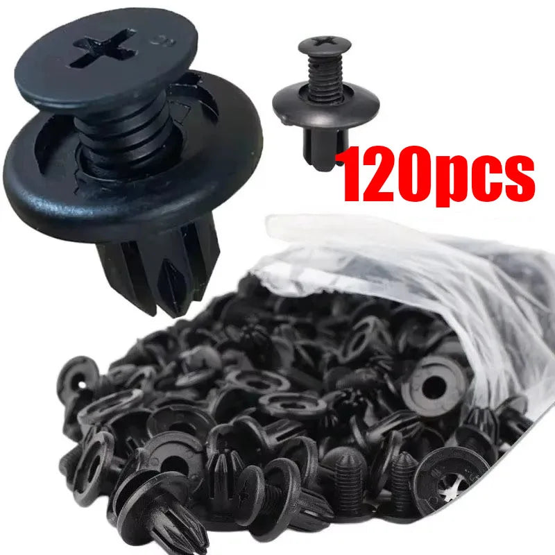 Universal Car Plastic Rivet Fastener Clips – 20 to 120 Pcs Set