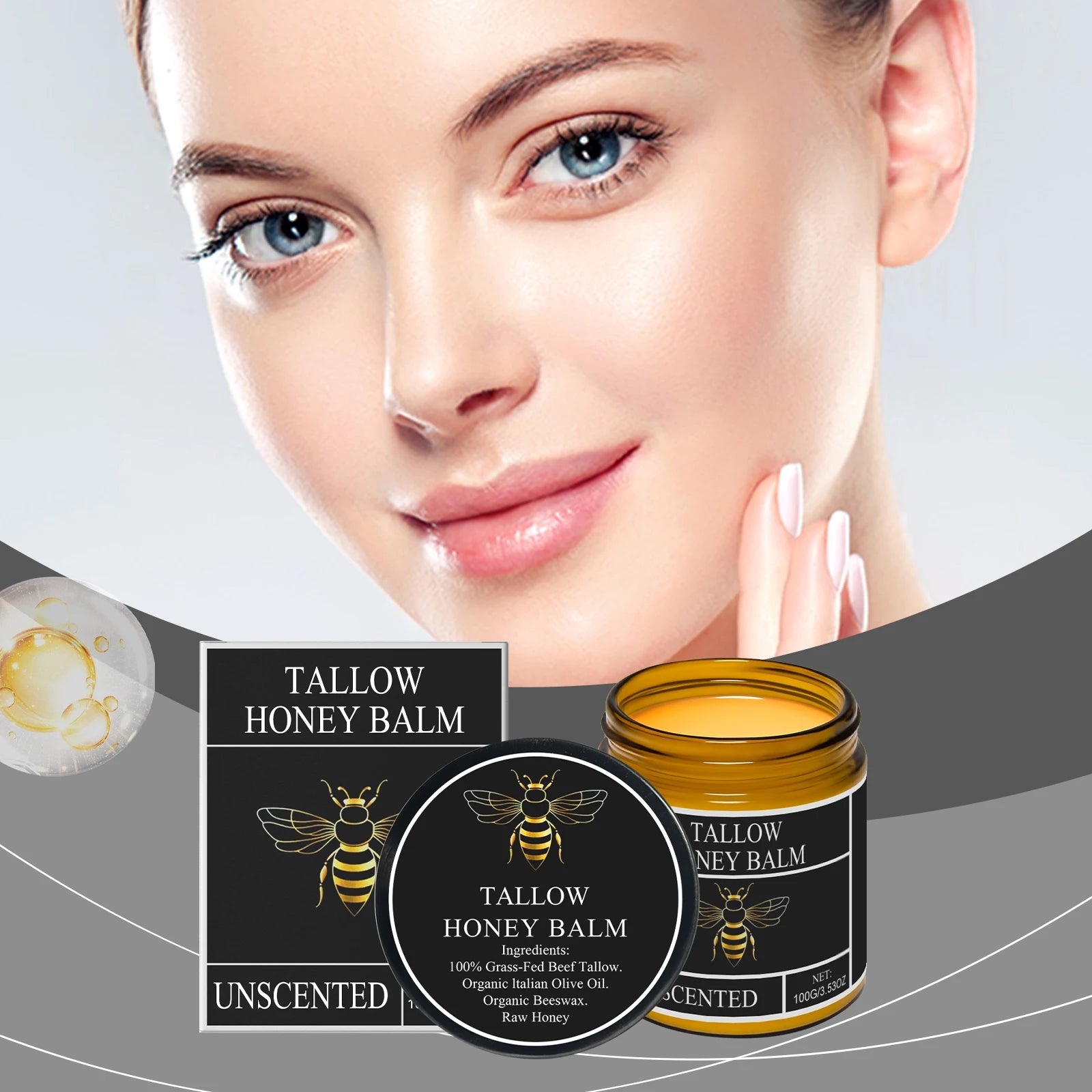 Honey tallow moisturizing cream nourishes and cares for skin elasticity, moisturizing and moisturizing skin daily care applicati Zpaxo