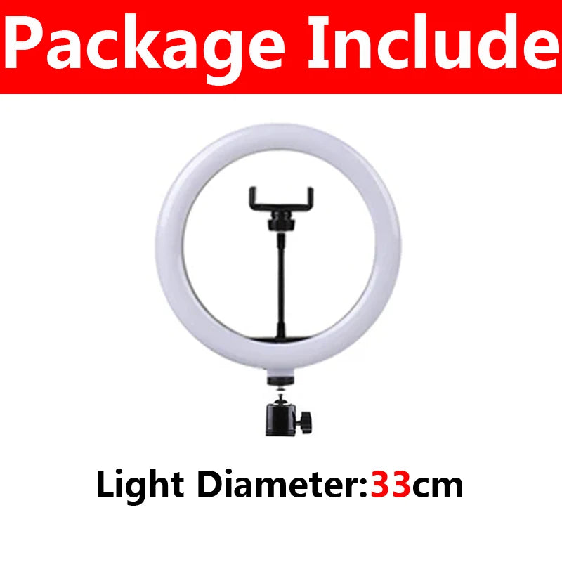 Video Light 16 26 Selfie Ring LED Dimmable Round Fill Lamp Phone Live Zpaxo 33cm Only Lamp