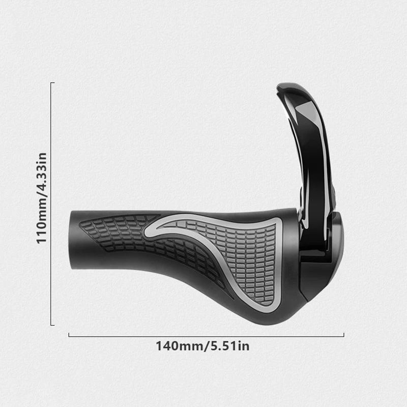 Bike Handlebar Grips Ergonomics Extended Bar Non-slip Rubber Durable