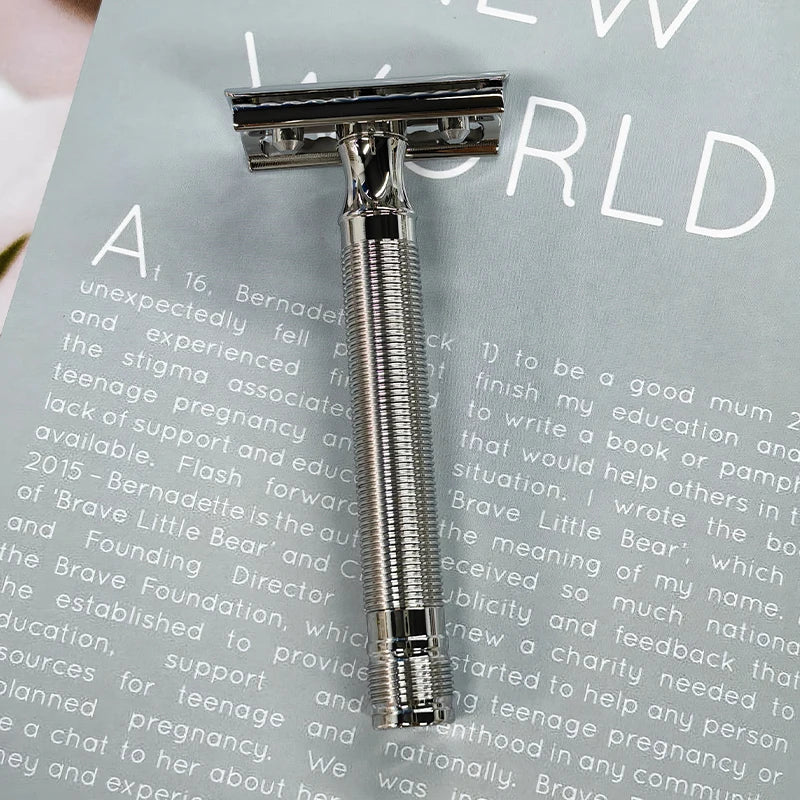 Yaqi Stainless Steel Safety Razor – 0.75mm Blade Gap Smooth Shave Safety Razor Zpaxo