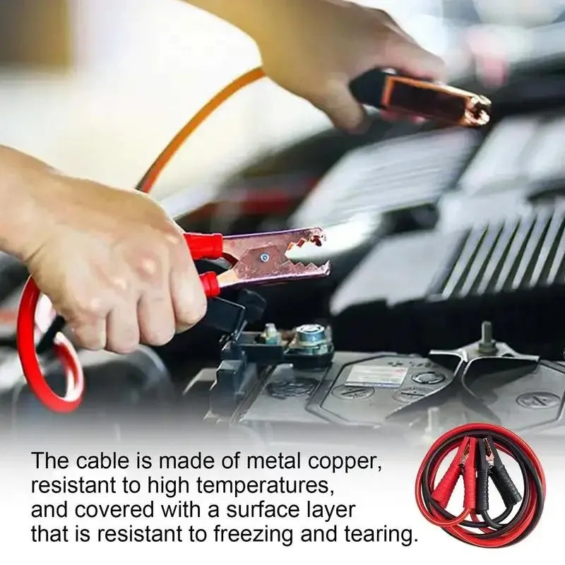Auto Battery Heavy Duty Jumper Cables 4M 2000A Booster Cables For Cars Truck SUV Positive And Negative Firewire Jump Start Cable Zpaxo