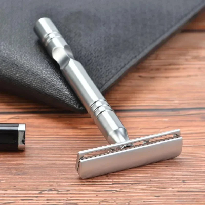 Yaqi Matte Chrome Single-Edge AC Safety Razor for Men Safety Razor Zpaxo
