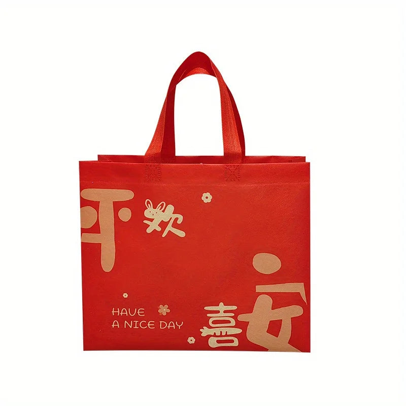 2026 Peace Bag Festive Wedding Non-woven Handbag Spring Festival